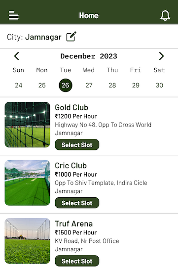 Turf Cricket Club App